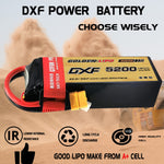 DXF Lipo Battery 6S 22.2V 5200mAh 150C Graphene Softcase with EC5 / T / TRX / XT60 / XT90 / XT150 / Q8s Plug for RC 1/8 1/10 Buggy Truck Car Off-Road Drone