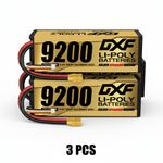 DXF Blue Series 3S HV 11.4V 9200mAh 140C Graphene Hardcase LiPo Battery with XT90 & 10AWG Wire (1-6 Pack)