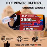 DXF 4S 14.8V 3000mAh 120C LiPo Battery for FPV Micro Drones (PH2.0 / JST / XT30 / SM / XT60 / EC5 / XT90 Options)