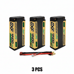 DXF 2S Shorty 7.6V 4400mAh 140C Graphene Hardcase LiPo Battery with 5mm Bullet to Deans Plug for 1/10 RC Buggies, Touring Cars & Trucks (1-6 Pack Available)