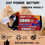 DXF 4S 14.8V 3000mAh 100C LiPo Battery for FPV Micro Drones (PH2.0 / JST / XT30 / SM / XT60 / EC5 / XT90 Options)