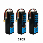 DXF 3S 11.1V 3500mAh 100C Graphene Softcase LiPo Battery with XT60 & 12AWG Wire for RC Cars, Boats & Aircraft Models (1-6 Pack)