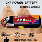 DXF 3S 11.4V 720mAh 100C LiPo Battery for FPV Micro Drones (PH2.0 / JST / XT30 / SM / XT60 / EC5 / XT90 Options)
