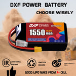 DXF 3S 11.1V 1550mAh 140C LiPo Battery for FPV Micro Drones (PH2.0 / JST / XT30 / SM / XT60 / EC5 / XT90 Options)