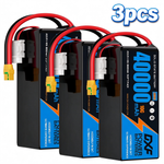 DXF 6S 22.2V 46000mAh 10C Soft Case LiPo Battery with 8AWG Wire for Toy Cars, Boats, UAVs & Drones (1-6 Pack)