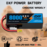 DXF LiPo Battery 6S2P 22.2V 8000mAh 100C Graphene Softcase Blue with EC5 / T / TRX / XT60 / XT90 / XT150 / Q8s Plug for RC 1/8 1/10 Buggy Truck Car Off-Road Drone