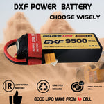 DXF LiPo Battery 3S 11.1V 9500mAh 150C Graphene Softcase with EC5 / T / TRX / XT60 / XT90 / XT150 / Q8s Plug for RC 1/8 1/10 Buggy Truck Car Off-Road Drone