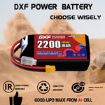 DXF 3S 11.1V 2600mAh 120C LiPo Battery for FPV Micro Drones (PH2.0 / JST / XT30 / SM / XT60 / EC5 / XT90 Options)