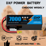 DXF Lipo Battery 6S 22.2V 7000mAh 100C Graphene Softcase with EC5 / T / TRX / XT60 / XT90 / XT150 / Q8s Plug for RC 1/8 1/10 Buggy Truck Car Off-Road Drone