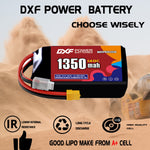 DXF 3S 11.1V 1350mAh 140C LiPo Battery for FPV Micro Drones (PH2.0 / JST / XT30 / SM / XT60 / EC5 / XT90 Options)