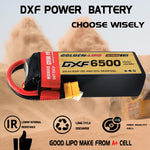 DXF Lipo Battery 8S 29.6V 6500mAh 150C Graphene Softcase with EC5 / T / TRX / XT60 / XT90 / XT150 / Q8s Plug for RC 1/8 1/10 Buggy Truck Car Off-Road Drone