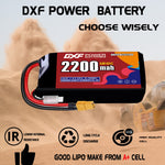 DXF 2S 7.4V 2200mAh 120C LiPo Battery for FPV Micro Drones (PH2.0 / JST / XT30 / SM / XT60 / EC5 / XT90 Options)