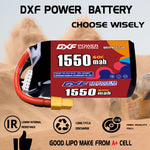 DXF LiPo Battery 5S HV 19.0V 1550mAh 60C with PH2.0 / JST / XT30 / SM / XT60 / EC5 / XT90 for FPV Drone Whoop Micro Racing