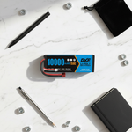 DXF Blue Version 2S HV 7.6V 10000mAh 150C Hardcase LiPo Battery with Deans T-Plug & 10AWG Wire (1-6 Pack)