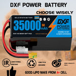 DXF SEMI-SOLID 14S 51.8V 35000mAh 5C Soft Case LiPo Battery with 8AWG Wire for UAVs & Drones (1-6 Pack)