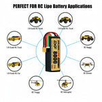 DXF Lipo Battery 6S HV 22.8V 8000mAh 140C GoldSeries Graphene Softcase with EC5 / T / TRX / XT60 / XT90 / XT150 / Q8s | RC Car Boat Drone