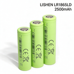 LISHEN LR1865LD 2500mAh 30A 18650 Li-ion Cell for Professional Power Tool & E-Mobility Battery Packs (1–100 PCS)
