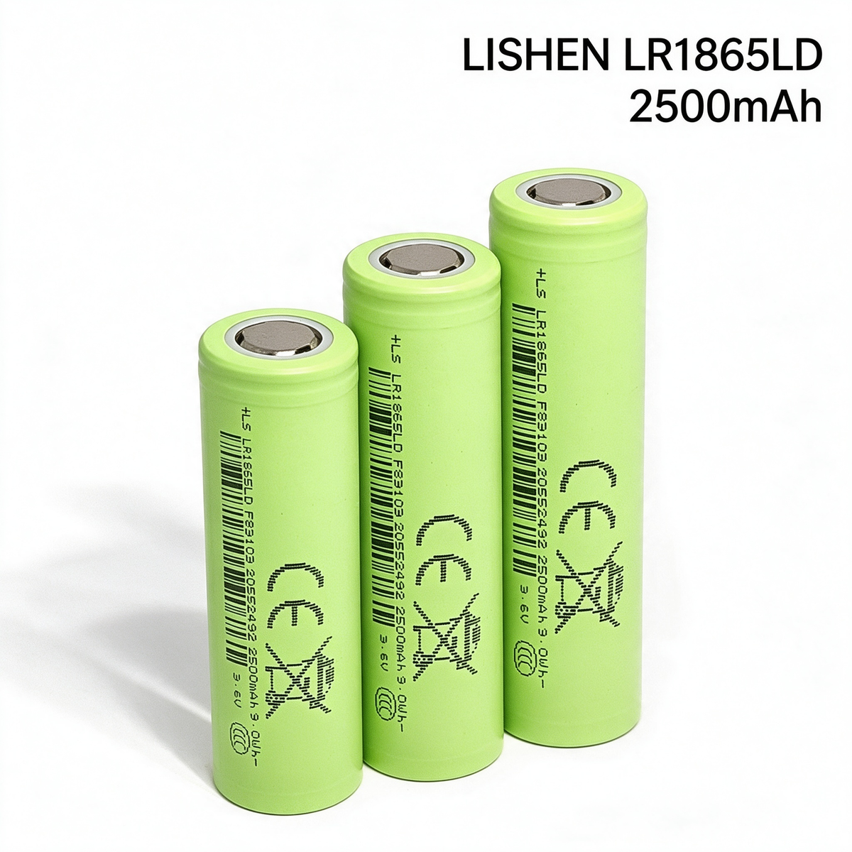 LISHEN LR1865LD 2500mAh 30A 18650 Li-ion Cell for Professional Power Tool & E-Mobility Battery Packs (1–100 PCS)