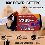 DXF 4S 14.8V 2200mAh 150C LiPo Battery for FPV Micro Drones (PH2.0 / JST / XT30 / SM / XT60 / EC5 / XT90 Options)