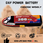 DXF LiPo Battery 3S HV 11.4V 300mAh 80C with PH2.0 / JST / XT30 / SM / XT60 / EC5 / XT90 for FPV Drone Whoop Micro Racing