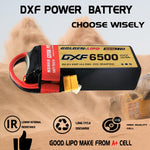 DXF Lipo Battery 6S 22.2V 6500mAh 100C Graphene Softcase with EC5 / T / TRX / XT60 / XT90 / XT150 / Q8s Plug for RC 1/8 1/10 Buggy Truck Car Off-Road Drone