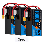 DXF 6S 22.2V 15000mAh 10C Soft Case LiPo Battery with 8AWG Wire for UAVs & Drones (1-6 Pack)
