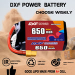 DXF LiPo Battery 5S 18.5V 650mAh 80C with PH2.0 / JST / XT30 / SM / XT60 / EC5 / XT90 for FPV Drone Whoop Micro Racing