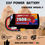 DXF 2S 7.4V 2600mAh 120C LiPo Battery for FPV Micro Drones (PH2.0 / JST / XT30 / SM / XT60 / EC5 / XT90 Options)
