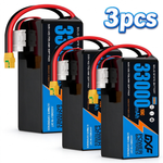 DXF SEMI-SOLID 14S 51.8V 33000mAh 10C Soft Case LiPo Battery with 8AWG Wire for Toy Cars, Boats, UAVs & Drones (1-6 Pack)