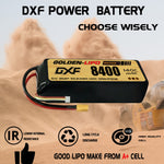 DXF LiPo Battery 3S 11.1V 8400mAh 140C Graphene Softcase with EC5 / T / TRX / XT60 / XT90 / XT150 / Q8s Plug for RC 1/8 1/10 Buggy Truck Car Off-Road Drone