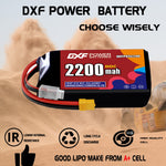 DXF LiPo Battery 3S 11.1V 2200mAh 110C with PH2.0 / JST / XT30 / SM / XT60 / EC5 / XT90 for FPV Drone Whoop Micro Racing