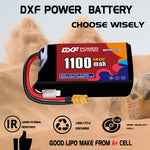 DXF 2S 7.4V 1400mAh 120C LiPo Battery for FPV Micro Drones (PH2.0 / JST / XT30 / SM / XT60 / EC5 / XT90 Options)