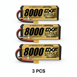 DXF Gold Version 3S HV 11.4V 8000mAh 140C Graphene Hardcase LiPo Battery with XT90 & 10AWG Wire (1-6 Pack)