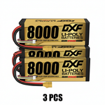 DXF 4S HV 15.2V 8000mAh 140C Graphene Hardcase LiPo Battery with XT90/EC5 & 10AWG Wire (1-6 Pack)