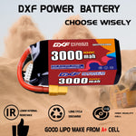 DXF 5S 18.5V 3000mAh 100C LiPo Battery for FPV Micro Drones (PH2.0 / JST / XT30 / SM / XT60 / EC5 / XT90 Options)