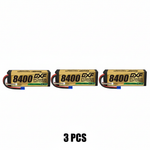 DXF 4S 14.8V 8400mAh 140C Graphene Hardcase LiPo Battery with EC5 & 10AWG Wire (1-6 Pack)