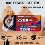 DXF LiPo Battery 6S 22.2V 2200mAh 110C with PH2.0 / JST / XT30 / SM / XT60 / EC5 / XT90 for FPV Drone Whoop Micro Racing