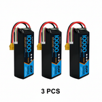 DXF 4S 14.8V 10000mAh 100C Graphene Softcase LiPo Battery with XT90 & 10AWG Wire (1-6 Pack)