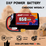 DXF 2S 7.6V 650mAh 150C LiPo Battery for FPV Micro Drones (PH2.0 / JST / XT30 / SM / XT60 / EC5 / XT90 Options)
