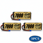 DXF GOLD VERSION 4S 14.8V 7000mAh 100C Graphene Hardcase LiPo Battery with 10AWG EC5 Plug for RC Car Truck (1-6 Pack)