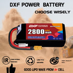 DXF LiPo Battery 2S 7.4V 2800mAh 110C with PH2.0 / JST / XT30 / SM / XT60 / EC5 / XT90 for FPV Drone Whoop Micro Racing