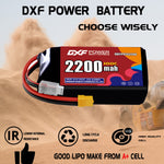 DXF 3S 11.1V 2200mAh 100C LiPo Battery for FPV Micro Drones (PH2.0 / JST / XT30 / SM / XT60 / EC5 / XT90 Options)