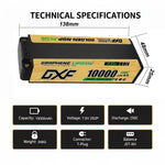 DXF 5mm 2S 10000mAh 7.6V 150C GOLDEN-NGP PLUS EFRA Certificate High Capacity Hardcase LiPo Battery with XT90 Plug for 1:8 Scale RC Car, Multi-Rotor RC Airplane, RC Helicopter, RC Boat