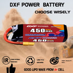 DXF LiPo Battery 5S 18.5V 450mAh 80C with PH2.0 / JST / XT30 / SM / XT60 / EC5 / XT90 for FPV Drone Whoop Micro Racing