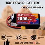 DXF LiPo Battery 3S 11.1V 2800mAh 110C with PH2.0 / JST / XT30 / SM / XT60 / EC5 / XT90 for FPV Drone Whoop Micro Racing