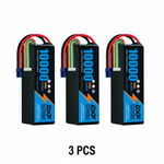 DXF 6S 22.2V 10000mAh 100C Softcase LiPo Battery with 10AWG EC5 for 1/8 RC Cars, Trucks, Buggies, Truggies (1-6 Pack Available)