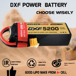 DXF Lipo Battery 6S 22.2V 5200mAh 100C Graphene Softcase with EC5 / T / TRX / XT60 / XT90 / XT150 / Q8s Plug for RC 1/8 1/10 Buggy Truck Car Off-Road Drone