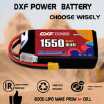 DXF LiPo Battery 3S HV 11.4V 1550mAh 60C with PH2.0 / JST / XT30 / SM / XT60 / EC5 / XT90 for FPV Drone Whoop Micro Racing