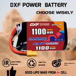 DXF 5S 19.0V 1100mAh 120C LiPo Battery for FPV Micro Drones (PH2.0 / JST / XT30 / SM / XT60 / EC5 / XT90 Options)