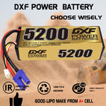 DXF LiPo Battery 3S 11.1V 5200mAh 140C Graphene Hardcase with EC5 / T / TRX / XT60 / XT90 / XT150 / Q8s Plug for RC 1/8 1/10 Buggy Truck Car Off-Road Drone